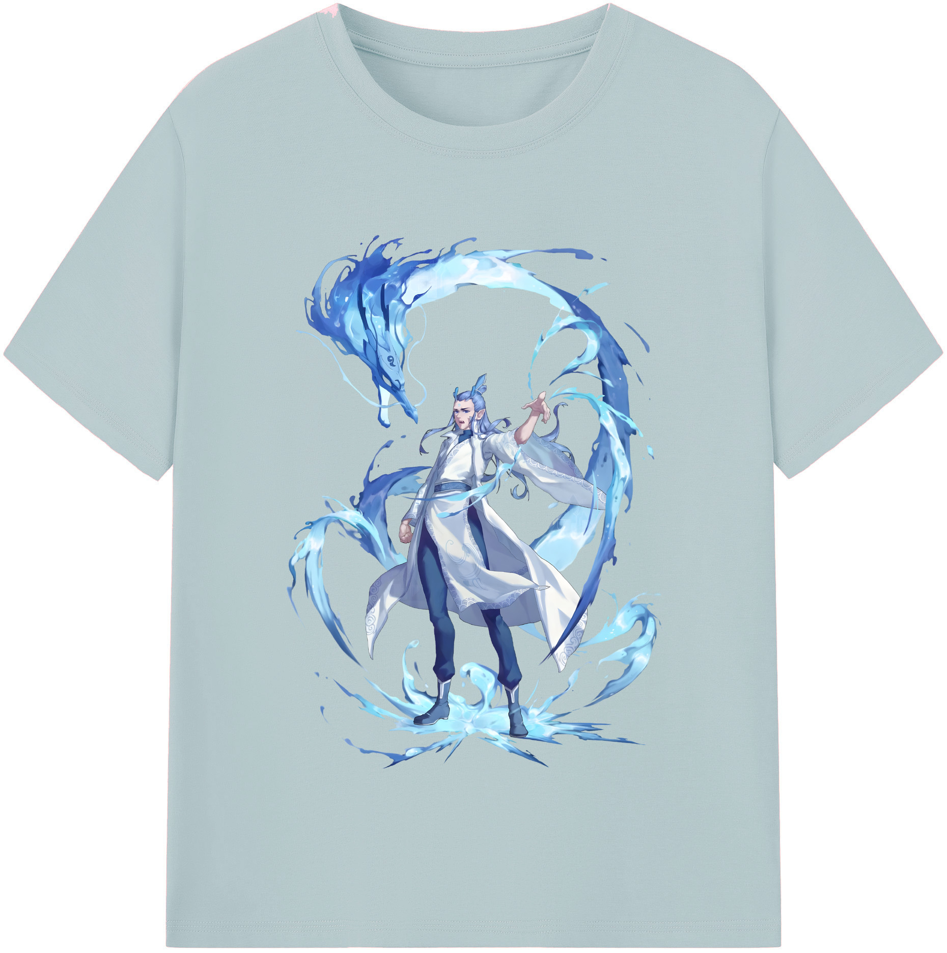 （画像用） Ne Zha 2 ナタ 魔童の大暴れ 綿100％半袖Tシャツ（フロントプリント）